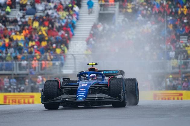 Logan Sargeant (USA, Williams Racing, 02) im FW45 im Regen, CAN, Formel 1 Weltmeisterschaft, Grand Prix von Kanada, Circuit de Gilles Villeneuve Montreal, Freies Training, 17.06.2023 CAN, Formel 1 Weltmeisterschaft, Grand Prix von Kanada, Circuit de Gilles Villeneuve Montreal, Freies Training, 17.06.2023 Montreal Copyright: xEibner Memmlerx EP_MMR