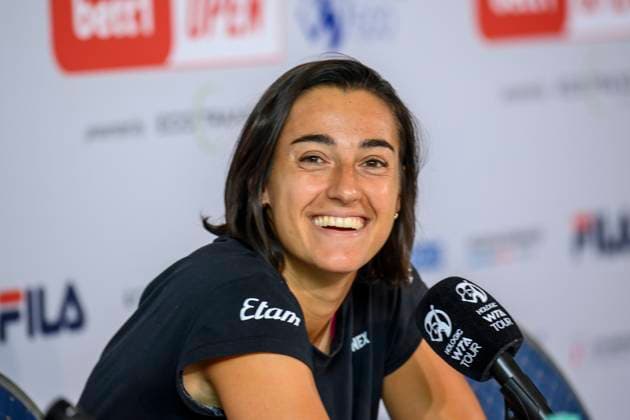 Caroline Garcia, waehrend einer Pressekonferenz, GER, Berlin, Tennis bett1open, WTA, Tennis Damen 500, Saison 2022 2023, 18.06.23, 2023, Steffi Graf Stadion, GER, Berlin, Tennis bett1open, WTA 500, Saison 2022 2023, 18.06.23, 2023, Steffi Graf Stadion, Foto: Eibner-Pressefoto Uwe Koch Berlin Copyright: xEibner-Pressefoto UwexKochx EP_UKH