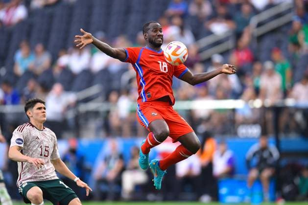RECORD DATE NOT STATED CONCACAF NATIONS LEAGUE 2022-2023 Panama vs Mexico Third Place (L-R), Israel Reyes of Mexico and Cecilio Waterman of Panama during the game Panama vs Mexico (Mexican national team, Nationalteam , corresponding to Third Place of Final Four of the CONCACAF Nations League 2022-2023, at Allegiant Stadium, on June 18, 2023. <br><br> (I-D), Israel Reyes de Mexico y Cecilio Waterman de Panama durante el partido Panama vs Mexico (Seleccion Mexicana), correspondiente por el Tercer Lugar de la Final Four de la Liga de Naciones CONCACAF 2022-2023, en el Allegiant Stadium, el 18 de junio de 2023. LAS VEGAS NEVADA ESTADOS UNIDOS Copyright: xAdrianxMaciasx 20230618193141_CNL_23_3RD_PAN_MEX_WATERMAN419