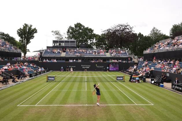 Mandatory Credit: Photo by Ryan Browne Shutterstock (13977105b) A general view on Centre Court. Rothesay Classic, Day Five, Tennis, Edgbaston Priory Club, Birmingham, UK - 23 Jun 2023 Rothesay Classic, Day Five, Tennis, Edgbaston Priory Club, Birmingham, UK - 23 Jun 2023 Copyright: xRyanxBrowne Shutterstockx 13977105b
