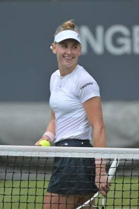 24.06.2023, xbrx, Tennis Bad Homburg Open WTA, Tennis Damen 250, emspor, v.l. Teichmann, Jil (SUI), laechelt, laecheln, Lachen, smile Bad Homburg