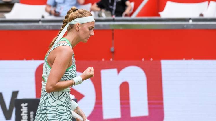 Petra Kvitova - Tennisspielerin, Jubel, Freude, GER, Berlin, Finale, Tennis bett1open, WTA, Tennis Damen 500, Saison 2022 2023, 25.06.23, 2023, Steffi Graf Stadion, GER, Berlin, Finale, Tennis bett1open, WTA 500, Saison 2022 2023, 25.06.23, 2023, Steffi Graf Stadion, Foto: Eibner-Pressefoto Uwe Koch Berlin Copyright: xEibner-Pressefoto UwexKochx EP_UKH