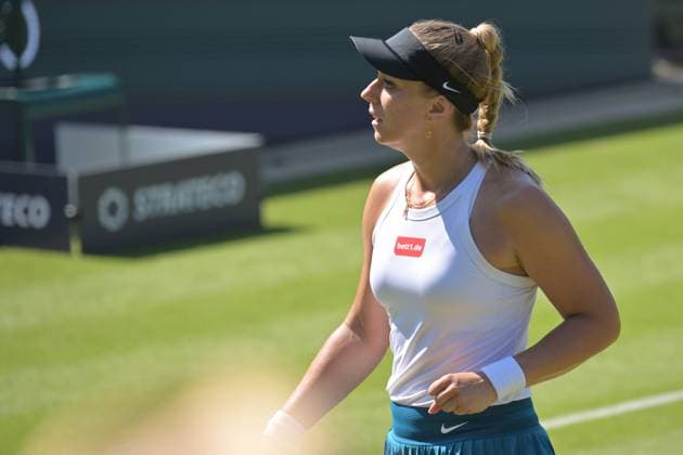25.06.2023, xbrx, Tennis Bad Homburg Open WTA, Tennis Damen 250, emspor, v.l. Lisicki, Sabine (GER), gestikuliert, mit den Armen gestikulieren, jubel, Bad Homburg