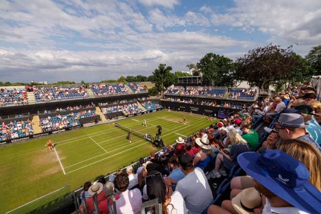 Mandatory Credit: Photo by Ryan Browne Shutterstock (13977110bk) A general view during the Women s Doubles Final. Rothesay Classic, Day Seven, Tennis, Edgbaston Priory Club, Birmingham, UK - 25 Jun 2023 Rothesay Classic, Day Seven, Tennis, Edgbaston Priory Club, Birmingham, UK - 25 Jun 2023 Copyright: xRyanxBrowne Shutterstockx 13977110bk