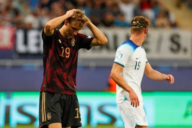 UEFA U21, U 21 EM, Deutschland - England, 3. Gruppenspiel, 28.06.2023, Batumi Nelson WEIPER ( 19, Deutschland, 1. FSV Mainz 05), UEFA U21-Fussball-Europameisterschaft in Rumaenien und Georgien, Deutschland - England, 3. Gruppenspiel, 28.06.2023, Batumi Copyright: xBEAUTIFULxSPORTS Meuselx