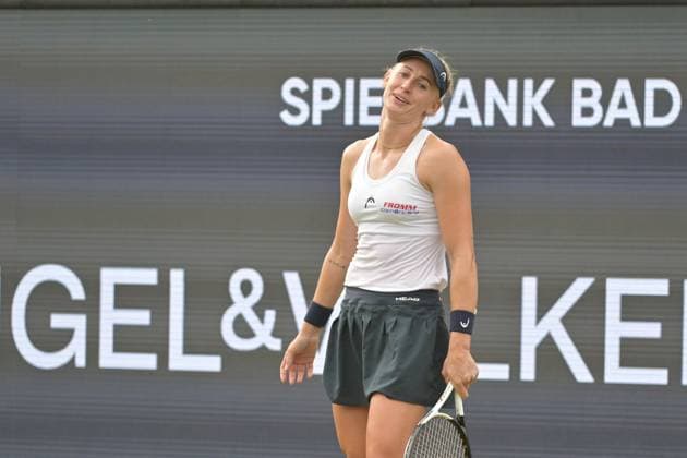 28.06.2023, xbrx, Tennis Bad Homburg Open WTA, Tennis Damen 250, emspor, v.l. Teichmann, Jil (SUI), enttaeuscht, Enttaeuschung, disappointed, fokussiert, konzentriert Bad Homburg