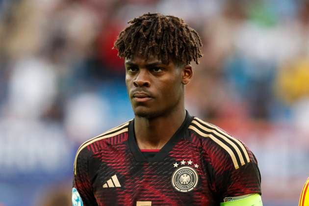 UEFA U21, U 21 EM, Deutschland - England, 3. Gruppenspiel, 28.06.2023, Batumi Yann-Aurel BISSECK ( 5, Deutschland, Aarhus GF), UEFA U21-Fussball-Europameisterschaft in Rumaenien und Georgien, Deutschland - England, 3. Gruppenspiel, 28.06.2023, Batumi Copyright: xBEAUTIFULxSPORTS Meuselx