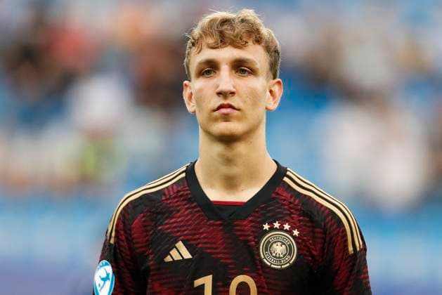 UEFA U21, U 21 EM, Deutschland - England, 3. Gruppenspiel, 28.06.2023, Batumi Nelson WEIPER ( 19, Deutschland, 1. FSV Mainz 05), UEFA U21-Fussball-Europameisterschaft in Rumaenien und Georgien, Deutschland - England, 3. Gruppenspiel, 28.06.2023, Batumi Copyright: xBEAUTIFULxSPORTS Meuselx