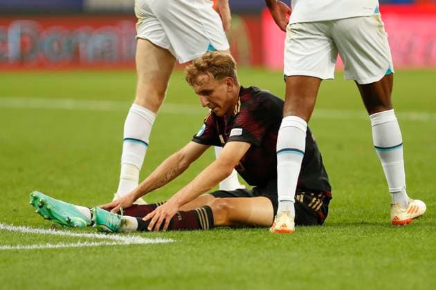 UEFA U21, U 21 EM, Deutschland - England, 3. Gruppenspiel, 28.06.2023, Batumi Nelson WEIPER ( 19, Deutschland, 1. FSV Mainz 05), UEFA U21-Fussball-Europameisterschaft in Rumaenien und Georgien, Deutschland - England, 3. Gruppenspiel, 28.06.2023, Batumi Copyright: xBEAUTIFULxSPORTS Meuselx