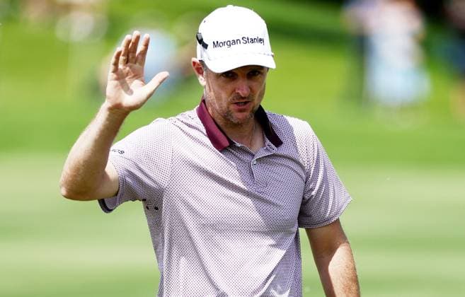 Mandatory Credit: Photo by James Marsh Shutterstock (13987420bx) Justin Rose of England holes a birdie putt on the 9th green, his last hole. Betfred British Masters, Day One, Golf, The Belfry Golf Club, Sutton Coldfield, UK - 29 Jun 2023 Betfred British Masters, Day One, Golf, The Belfry Golf Club, Sutton Coldfield, UK - 29 Jun 2023 Copyright: xJamesxMarsh Shutterstockx 13987420bx