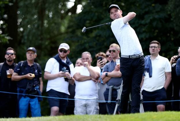 Mandatory Credit: Photo by James Marsh Shutterstock (13987420da) Hurley Long of Germany during his round. Betfred British Masters, Day One, Golf, The Belfry Golf Club, Sutton Coldfield, UK - 29 Jun 2023 Betfred British Masters, Day One, Golf, The Belfry Golf Club, Sutton Coldfield, UK - 29 Jun 2023 Copyright: xJamesxMarsh Shutterstockx 13987420da