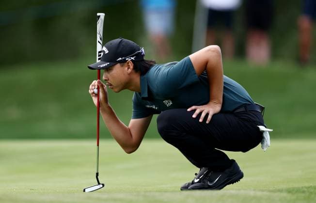 Mandatory Credit: Photo by James Marsh Shutterstock (13987420co) Min Woo Lee of Australia during his round. Betfred British Masters, Day One, Golf, The Belfry Golf Club, Sutton Coldfield, UK - 29 Jun 2023 Betfred British Masters, Day One, Golf, The Belfry Golf Club, Sutton Coldfield, UK - 29 Jun 2023 Copyright: xJamesxMarsh Shutterstockx 13987420co