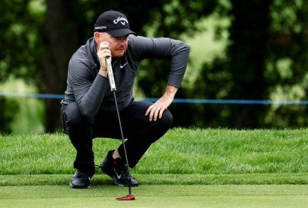 Mandatory Credit: Photo by James Marsh Shutterstock (13987422c) James Morrison of England on the 1st hole. Betfred British Masters, Day Two, Golf, The Belfry Golf Club, Sutton Coldfield, UK - 30 Jun 2023 Betfred British Masters, Day Two, Golf, The Belfry Golf Club, Sutton Coldfield, UK - 30 Jun 2023 Copyright: xJamesxMarsh Shutterstockx 13987422c