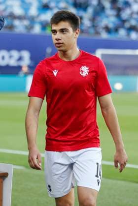 UEFA U21, U 21 EM, Georgien - Israel, Viertelfinale, 01.07.2023, Tiflis Gabriel SIGUA ( 14, Georgien), UEFA U21-Fussball-Europameisterschaft in Rumaenien und Georgien, Georgien - Israel, Viertelfinale, 01.07.2023, Boris Paichadze Dinamo Arena, Tiflis Copyright: xBEAUTIFULxSPORTS Meuselx