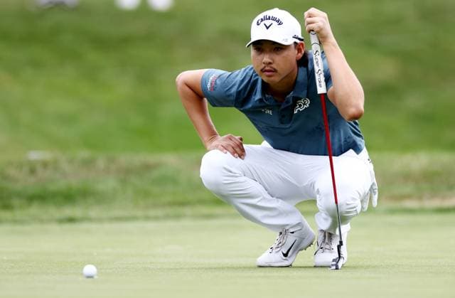 Mandatory Credit: Photo by James Marsh Shutterstock (13987427f) Min Woo Lee of Australia during his round. Betfred British Masters, Day Four, Golf, The Belfry Golf Club, Sutton Coldfield, UK - 02 Jul 2023 Betfred British Masters, Day Four, Golf, The Belfry Golf Club, Sutton Coldfield, UK - 02 Jul 2023 Copyright: xJamesxMarsh Shutterstockx 13987427f