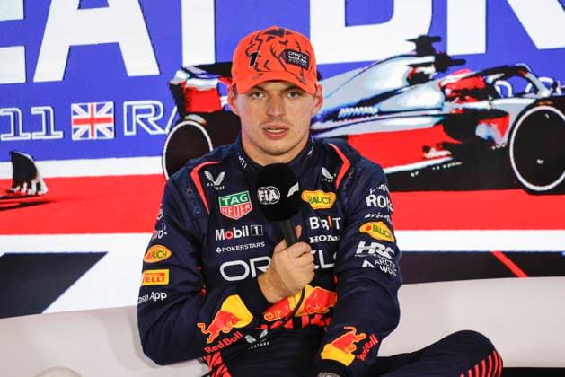 VERSTAPPEN Max (ned), Red Bull Racing RB19, portrait press conference, PK, Pressekonferenz during the 2023 Formula 1 Aramco British Grand Prix, 10th round of the 2023 Formula One World Championship, WM, Weltmeisterschaft from July 7 to 9, 2023 on the Silverstone Circuit, in Silverstone, United Kingdom - F1 - BRITISH GRAND PRIX 2023 DPPI Panoramic 00123024__R5_9081