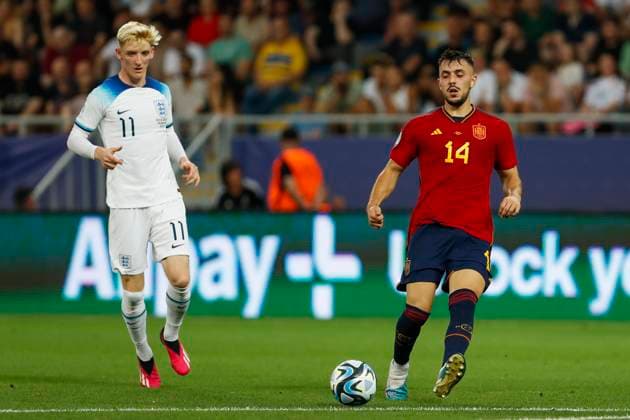 UEFA U21, U 21 EM, England - Spanien, Finale, 08.07.2023, Batumi Aitor PAREDES ( 14, Spanien), UEFA U21-Fussball-Europameisterschaft in Rumaenien und Georgien, England - Spanien, Finale, 08.07.2023, Adjarabet Arena, Batumi Copyright: xBEAUTIFULxSPORTS Meuselx