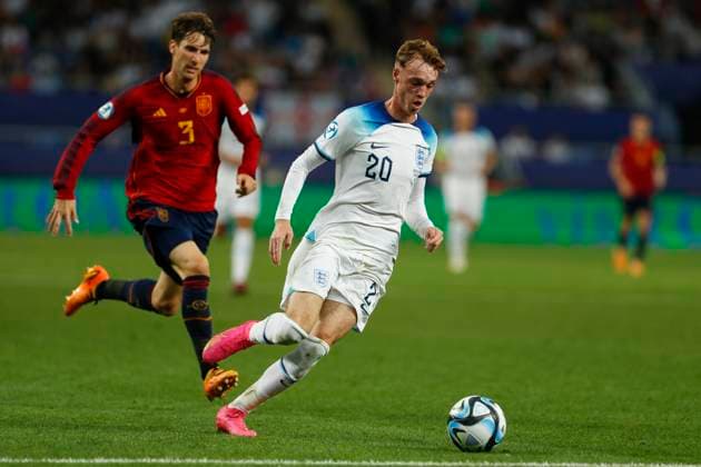 UEFA U21, U 21 EM, England - Spanien, Finale, 08.07.2023, Batumi Cole PALMER ( 20, England), UEFA U21-Fussball-Europameisterschaft in Rumaenien und Georgien, England - Spanien, Finale, 08.07.2023, Adjarabet Arena, Batumi Copyright: xBEAUTIFULxSPORTS Meuselx