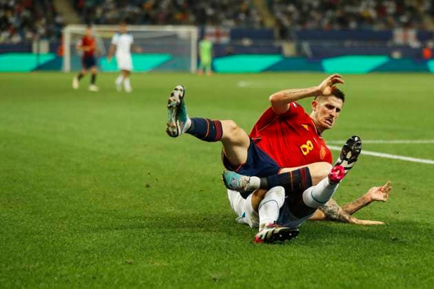 UEFA U21, U 21 EM, England - Spanien, Finale, 08.07.2023, Batumi Oihan SANCET ( 8, Spanien), Levi COLWILL ( 4, England), UEFA U21-Fussball-Europameisterschaft in Rumaenien und Georgien, England - Spanien, Finale, 08.07.2023, Adjarabet Arena, Batumi Copyright: xBEAUTIFULxSPORTS Meuselx