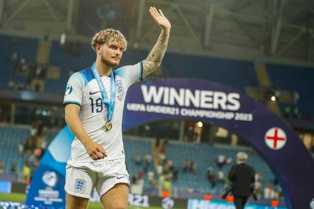 UEFA U21, U 21 EM, England - Spanien, Finale, 08.07.2023, Batumi Harvey ELLIOTT ( 19, England), UEFA U21-Fussball-Europameisterschaft in Rumaenien und Georgien, England - Spanien, Finale, 08.07.2023, Adjarabet Arena, Batumi Copyright: xBEAUTIFULxSPORTS Meuselx