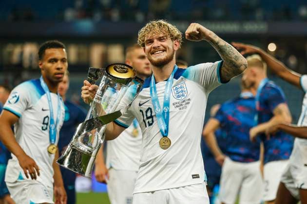 UEFA U21, U 21 EM, England - Spanien, Finale, 08.07.2023, Batumi Harvey ELLIOTT ( 19, England), UEFA U21-Fussball-Europameisterschaft in Rumaenien und Georgien, England - Spanien, Finale, 08.07.2023, Adjarabet Arena, Batumi Copyright: xBEAUTIFULxSPORTS Meuselx