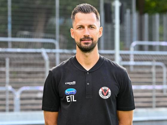 Florian Braband (Viktoria Koeln, Athletiktrainer). Viktoria Koeln, Fussball, 3. Liga, Portraettermin 2023 24, 12.07.2023 DFB DFL Regulations prohibit any use of Photographs as image sequences and or quasi-video X, Viktoria Koeln, Fussball, 3. Liga, Portraetermin 2023 2024, 12.07.2023 Köln Copyright: xEibner-Pressefoto ThomasxHaeslerx EP_EER