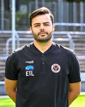 Niko Janssen (Viktoria Koeln, Videoanalyst). Viktoria Koeln, Fussball, 3. Liga, Portraettermin 2023 24, 12.07.2023 DFB DFL Regulations prohibit any use of Photographs as image sequences and or quasi-video X, Viktoria Koeln, Fussball, 3. Liga, Portraetermin 2023 2024, 12.07.2023 Köln Copyright: xEibner-Pressefoto ThomasxHaeslerx EP_EER