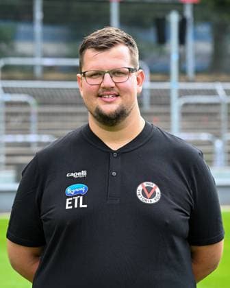 Hagen Pabst (Viktoria Koeln, Teammanagement). Viktoria Koeln, Fussball, 3. Liga, Portraettermin 2023 24, 12.07.2023 DFB DFL Regulations prohibit any use of Photographs as image sequences and or quasi-video X, Viktoria Koeln, Fussball, 3. Liga, Portraetermin 2023 2024, 12.07.2023 Köln Copyright: xEibner-Pressefoto ThomasxHaeslerx EP_EER