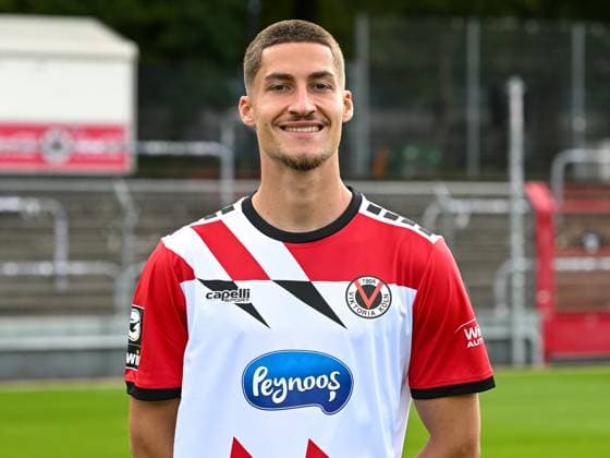 Donny Bogicevic (Viktoria Koeln, 08). Viktoria Koeln, Fussball, 3. Liga, Portraettermin 2023 24, 12.07.2023 DFB DFL Regulations prohibit any use of Photographs as image sequences and or quasi-video X, Viktoria Koeln, Fussball, 3. Liga, Portraetermin 2023 2024, 12.07.2023 Köln Copyright: xEibner-Pressefoto ThomasxHaeslerx EP_EER