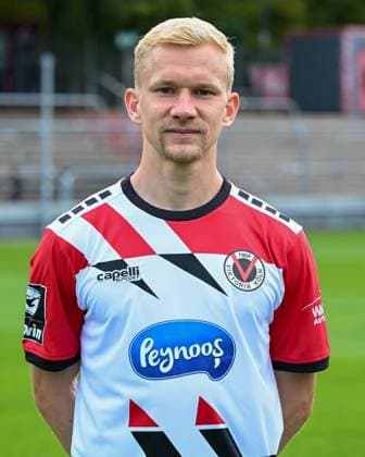 Bryan Henning (Viktoria Koeln, 19). Viktoria Koeln, Fussball, 3. Liga, Portraettermin 2023 24, 12.07.2023 DFB DFL Regulations prohibit any use of Photographs as image sequences and or quasi-video X, Viktoria Koeln, Fussball, 3. Liga, Portraetermin 2023 2024, 12.07.2023 Köln Copyright: xEibner-Pressefoto ThomasxHaeslerx EP_EER