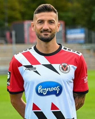 Patrick Koronkiewicz (Viktoria Koeln, 28). Viktoria Koeln, Fussball, 3. Liga, Portraettermin 2023 24, 12.07.2023 DFB DFL Regulations prohibit any use of Photographs as image sequences and or quasi-video X, Viktoria Koeln, Fussball, 3. Liga, Portraetermin 2023 2024, 12.07.2023 Köln Copyright: xEibner-Pressefoto ThomasxHaeslerx EP_EER