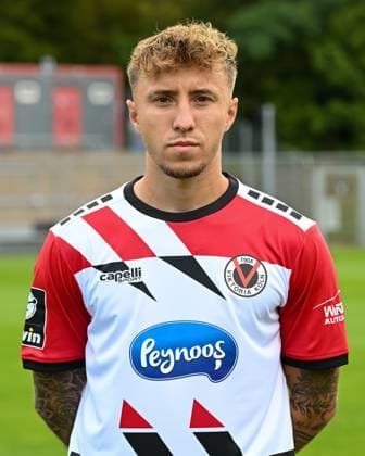 Luca Marseiler (Viktoria Koeln, 30). Viktoria Koeln, Fussball, 3. Liga, Portraettermin 2023 24, 12.07.2023 DFB DFL Regulations prohibit any use of Photographs as image sequences and or quasi-video X, Viktoria Koeln, Fussball, 3. Liga, Portraetermin 2023 2024, 12.07.2023 Köln Copyright: xEibner-Pressefoto ThomasxHaeslerx EP_EER