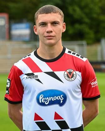 Niklas May (Viktoria Koeln, 37). Viktoria Koeln, Fussball, 3. Liga, Portraettermin 2023 24, 12.07.2023 DFB DFL Regulations prohibit any use of Photographs as image sequences and or quasi-video X, Viktoria Koeln, Fussball, 3. Liga, Portraetermin 2023 2024, 12.07.2023 Köln Copyright: xEibner-Pressefoto ThomasxHaeslerx EP_EER