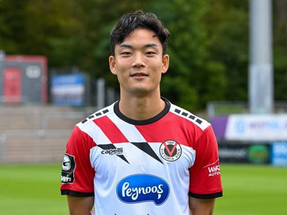 Seokju Hong (Viktoria Koeln, 38). Viktoria Koeln, Fussball, 3. Liga, Portraettermin 2023 24, 12.07.2023 DFB DFL Regulations prohibit any use of Photographs as image sequences and or quasi-video X, Viktoria Koeln, Fussball, 3. Liga, Portraetermin 2023 2024, 12.07.2023 Köln Copyright: xEibner-Pressefoto ThomasxHaeslerx EP_EER