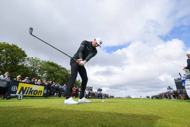 Mandatory Credit: Photo by Greig Cowie Shutterstock (14013394i) Marco Penge on the 5th Tee The British Open Championship, Practice, Golf, Royal Liverpool Golf Club, Liverpool, UK - 19 Jul 2023 The British Open Championship, Practice, Golf, Royal Liverpool Golf Club, Liverpool, UK - 19 Jul 2023 Copyright: xGreigxCowie Shutterstockx 14013394i