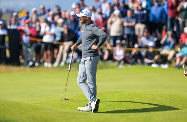 Mandatory Credit: Photo by Greig Cowie Shutterstock (14015622q) Wyndham Clark on the 1st Green The British Open Championship, Day One, Golf, Royal Liverpool Golf Club, Liverpool, UK - 20 Jul 2023 The British Open Championship, Day One, Golf, Royal Liverpool Golf Club, Liverpool, UK - 20 Jul 2023 Copyright: xGreigxCowie Shutterstockx 14015622q
