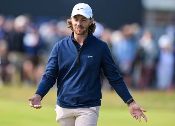 Mandatory Credit: Photo by Greig Cowie Shutterstock (14015622ai) Tommy Fleetwood on the 1st Green The British Open Championship, Day One, Golf, Royal Liverpool Golf Club, Liverpool, UK - 20 Jul 2023 The British Open Championship, Day One, Golf, Royal Liverpool Golf Club, Liverpool, UK - 20 Jul 2023 Copyright: xGreigxCowie Shutterstockx 14015622ai