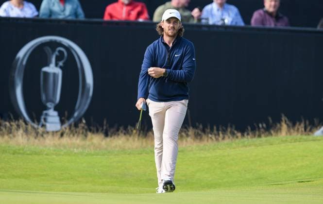 Mandatory Credit: Photo by Greig Cowie Shutterstock (14015622aq) Tommy Fleetwood on the 1st Green The British Open Championship, Day One, Golf, Royal Liverpool Golf Club, Liverpool, UK - 20 Jul 2023 The British Open Championship, Day One, Golf, Royal Liverpool Golf Club, Liverpool, UK - 20 Jul 2023 Copyright: xGreigxCowie Shutterstockx 14015622aq