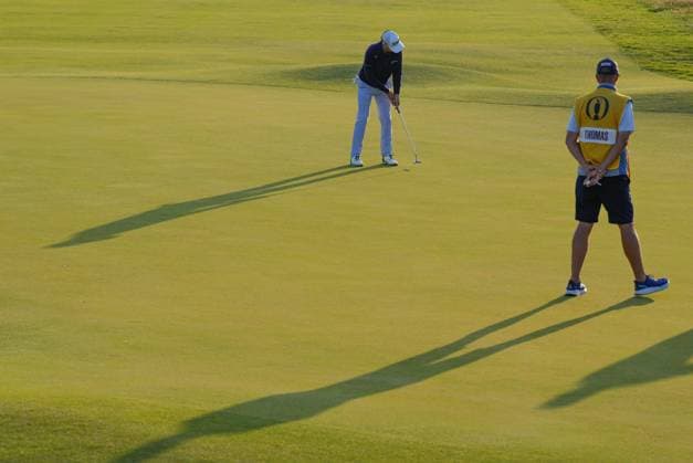 Mandatory Credit: Photo by Dave Shopland Shutterstock (14015626eu) Justin Thomas on the 18th where he scored a 9 The British Open Championship, Day One, Golf, Royal Liverpool Golf Club, Liverpool, UK - 20 Jul 2023 The British Open Championship, Day One, Golf, Royal Liverpool Golf Club, Liverpool, UK - 20 Jul 2023 Copyright: xDavexShopland Shutterstockx 14015626eu