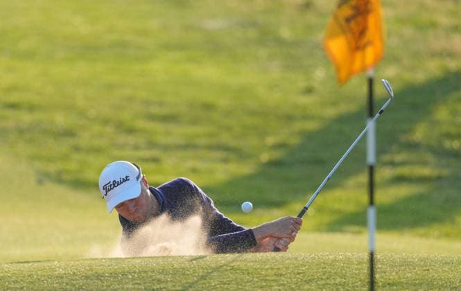 Mandatory Credit: Photo by Dave Shopland Shutterstock (14015626er) Justin Thomas on the 18th where he scored a 9 The British Open Championship, Day One, Golf, Royal Liverpool Golf Club, Liverpool, UK - 20 Jul 2023 The British Open Championship, Day One, Golf, Royal Liverpool Golf Club, Liverpool, UK - 20 Jul 2023 Copyright: xDavexShopland Shutterstockx 14015626er