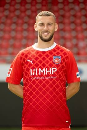 Melvin Ramusovic (FC Heidenheim, 28), GER, FC Heidenheim 1846, Fussball, 1. Bundesliga, Portraettermin, Spielzeit 2023 2024, 23.07.2023, DFB DFL regulations prohibit any use of photographs as image sequences and or quasi-video., GER, FC Heidenheim 1846, Fussball, 1. Bundesliga, Portraettermin, Spielzeit 2023 2024, 23.07.2023 Heidenheim Copyright: xEibner-Pressefoto SaschaxWaltherx EP_EER