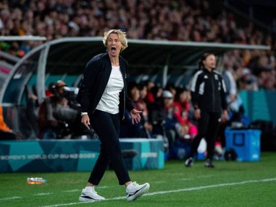 Martina Voss-Tecklenburg (Deutschland, Bundestrainerin) gestikuliert, AUS, Suedkorea vs Deutschland, FIFA Frauen Fussball Weltmeisterschaft Australien 2023, 3. Spieltag, Gruppe H, 03.08.2023 AUS, Suedkorea vs Deutschland, FIFA Frauen Fussball Weltmeisterschaft Australien 2023, 3. Spieltag, Gruppe H, 03.08.2023 Brisbane Copyright: xEibner-Pressefoto Memmlerx EP_MMR