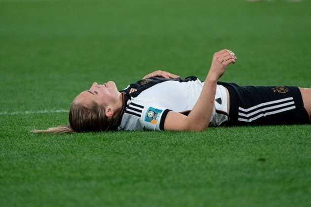 Sydney Lohmann (Deutschland, 08) aergert sich und liegt am Boden, AUS, Suedkorea vs Deutschland, FIFA Frauen Fussball Weltmeisterschaft Australien 2023, 3. Spieltag, Gruppe H, 03.08.2023 AUS, Suedkorea vs Deutschland, FIFA Frauen Fussball Weltmeisterschaft Australien 2023, 3. Spieltag, Gruppe H, 03.08.2023 Brisbane Copyright: xEibner-Pressefoto Memmlerx EP_MMR
