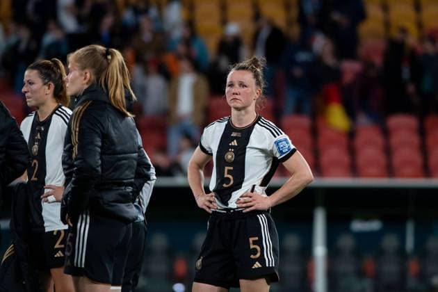 Marina Hegering (Deutschland, 05) ist enttauescht ueber das Unentschieden und ausscheiden nach der Gruppenphase, AUS, Suedkorea vs Deutschland, FIFA Frauen Fussball Weltmeisterschaft Australien 2023, 3. Spieltag, Gruppe H, 03.08.2023 AUS, Suedkorea vs Deutschland, FIFA Frauen Fussball Weltmeisterschaft Australien 2023, 3. Spieltag, Gruppe H, 03.08.2023 Brisbane Copyright: xEibner-Pressefoto Memmlerx EP_MMR