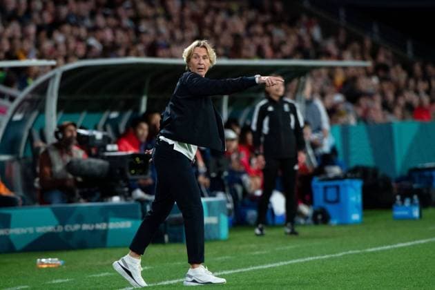 Martina Voss-Tecklenburg (Deutschland, Bundestrainerin) gibt Anweisungen, AUS, Suedkorea vs Deutschland, FIFA Frauen Fussball Weltmeisterschaft Australien 2023, 3. Spieltag, Gruppe H, 03.08.2023 AUS, Suedkorea vs Deutschland, FIFA Frauen Fussball Weltmeisterschaft Australien 2023, 3. Spieltag, Gruppe H, 03.08.2023 Brisbane Copyright: xEibner-Pressefoto Memmlerx EP_MMR