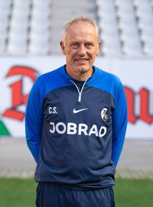 Christian Streich (SC Freiburg, Chef-Trainer); 1. Bundesliga, SC Freiburg, Portraettermin 2023 2024, 10.08.2023, (DFL REGULATIONS PROHIBIT ANY USE OF PHOTOGRAPHS AS IMAGE SEQUENCES AND OR QUASI-VIDEO) GER, Fussball, Herren, 1. Bundesliga, Spielzeit 2023 2024, SC Freiburg, Portraettermin 2023 2024, 10.08.2023, Freiburg im Breisgau Copyright: xEibner-Pressefoto SilasxSchuellex EP_EER