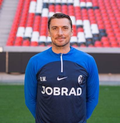 Daniel Wolf (SC Freiburg, Athletik-Trainer); 1. Bundesliga, SC Freiburg, Portraettermin 2023 2024, 10.08.2023, (DFL REGULATIONS PROHIBIT ANY USE OF PHOTOGRAPHS AS IMAGE SEQUENCES AND OR QUASI-VIDEO) GER, Fussball, Herren, 1. Bundesliga, Spielzeit 2023 2024, SC Freiburg, Portraettermin 2023 2024, 10.08.2023, Freiburg im Breisgau Copyright: xEibner-Pressefoto SilasxSchuellex EP_EER