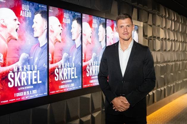 Martin Skrtel Film Bud Alebo Ex footballer (Liverpool FC, Zenit Saint Petersburg, Fenerbahce, Basaksehir) Martin Skrtel poses for picture after the press conference, PK, Pressekonferenz prevent the Bud, alebo film premiere about his football career. Film contains Steven Gerrard, Luis Suarez, Jamie Carragher and more football legends. Bratislava, Bory Mall cinema, August 08, 2023. Photo by Branislav Racko Copyright: xBranislavxRackox _BRR4035