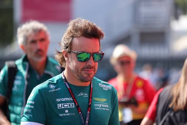 14 Fernando Alonso (ESP, Aston Martin Aramco Cognizant F1 Team, 14), Freitag, Grosser Preis von Italien, Motorsport, Formel 1, Saison 2023, 01.09.2023 ITA, Formel 1, Autodromo Nazionale Monza, 01.09.2023 Monza Copyright: xEibner-Pressefoto Grafx EP_AGF