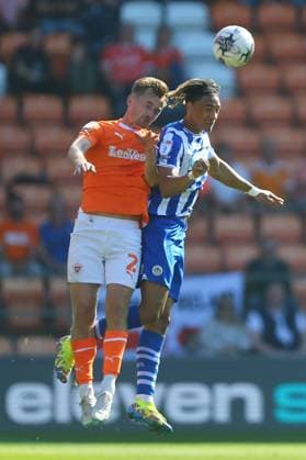 Mandatory Credit: Photo by Phil Oldham Shutterstock (14074724n) Callum Connolly of Blackpool and Sean Clare of Wigan Athletic Blackpool v Wigan Athletic, EFL Sky Bet League One, Football, Bloomfield Road, Blackpool, UK - 02 Sep 2023 EDITORIAL USE ONLY No use with unauthorised audio, video, data, fixture lists, club league logos or live services. Online in-match use limited to 120 images, no video emulation. No use in betting, games or single club league player publications. Blackpool v Wigan Athletic, EFL Sky Bet League One, Football, Bloomfield Road, Blackpool, UK - 02 Sep 2023 EDITORIAL USE ONLY No use with unauthorised audio, video, data, fixture lists, club league logos or live services. Online in-match use limited to 120 images, no video emulation. No use in betting, games or single club league player publications. Copyright: xPhilxOldham Shutterstockx 14074724n
